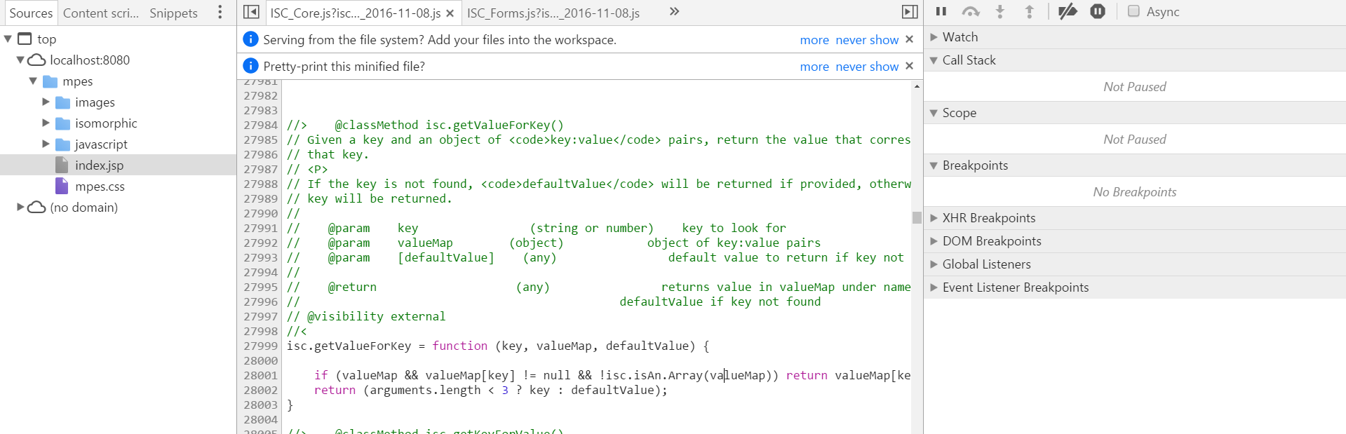 JS Debugging Basics with DevTools Screenshots