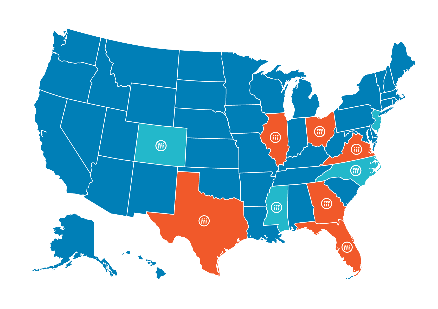 Map of Segue Projects- Dec 2017