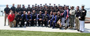 Team Fastrax with the USMC Honor Guard